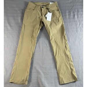 Kenneth Cole Tech Pants Men's 28x28 Brown Stretch Slim Fit Golf‎ Performance NWT